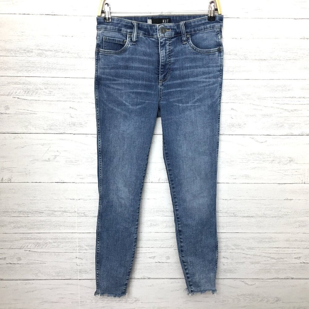 Kut From The Kloth Women's Jeans Connie Fab AB Ankle Skinny Frayed Hems size 4